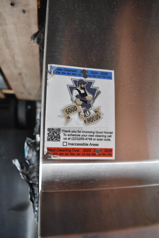 7' Stainless Steel Commercial Grease Hood w/ Filters.  - Image 6 of 6