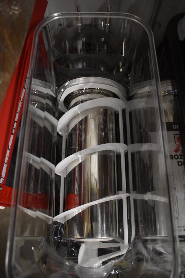 BRAND NEW IN BOX! Narvon Model OASIS 2-10 Metal Commercial Countertop 2 Hopper Slushie Machine. Each Hopper Has 2.6 Gallon Capacity. 120 Volts, 1 Phase. 17x22x34. Tested and Working! - Image 8 of 10