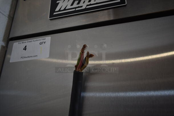 2020 Migali C-3FB-HC Stainless Steel Commercial 3 Door Reach In Freezer w/ Poly Coated Racks on Commercial Casters. 115/208-240 Volts, 1 Phase. Tested and Working! - Image 9 of 9