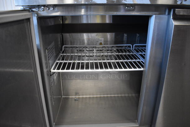 Avantco 178SSUC48RHC Stainless Steel Commercial 2 Door Undercounter Cooler on Commercial Casters. 115 Volts, 1 Phase. Unit Was Only Used a Few Times as a Demonstration at a Trade Show. 47.5x29.5x35.5. Tested and Working! - Image 5 of 7