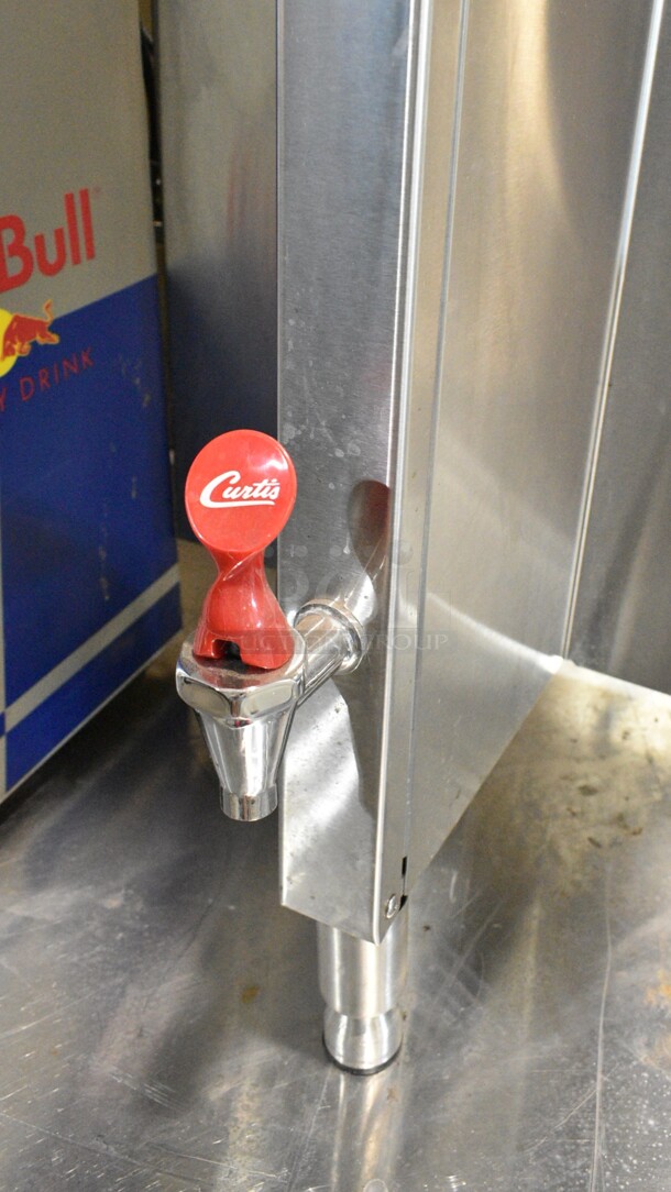 Curtis G4TP2T10A3100 Stainless Steel Commercial Countertop Coffee Machine w/ Hot Water Dispenser and 2 Poly Brew Baskets. 220 Volts, 1 Phase.  - Image 4 of 10