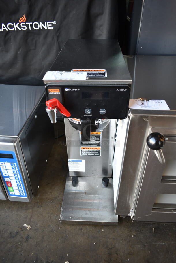 BRAND NEW SCRATCH AND DENT! 2023 Bunn AXIOM-DV-APS Stainless Steel Commercial Countertop Coffee Machine w/ Hot Water Dispenser and Poly Brew Basket. 120 Volts, 1 Phase.  - Image 1 of 5