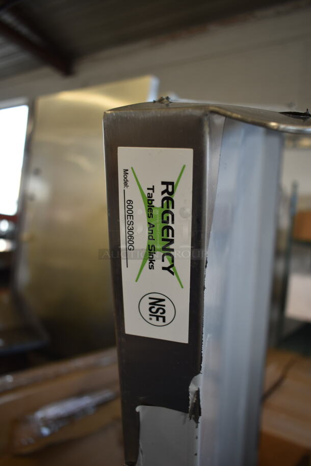 BRAND NEW SCRATCH AND DENT! Regency 600ES3060G Stainless Steel Table w/ Under Shelf. Stock Picture Used as Gallery. - Image 5 of 5