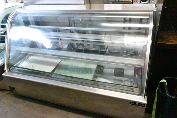 Spartan BCB72 Stainless Steel Commercial Floor Style Deli Display Case Merchandiser on Commercial Casters. 110 Volts, 1 Phase. Tested and Working! - Image 1 of 12