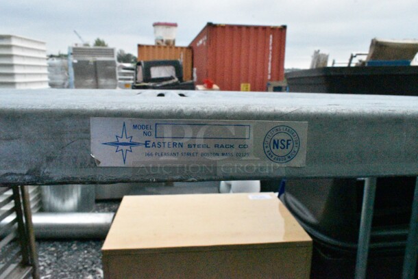 Metal 2 Tier Shelving Unit. BUYER MUST DISMANTLE. PCI CANNOT DISMANTLE FOR SHIPPING. PLEASE CONSIDER FREIGHT CHARGES. - Image 4 of 4