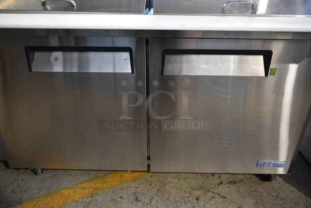 Turbo Air MST-60-24 Stainless Steel Commercial Sandwich Salad Prep Table Bain Marie Mega Top on Commercial Casters. 115 Volts, 1 Phase. Tested and Powers On But Does Not Get Cold - Image 4 of 9