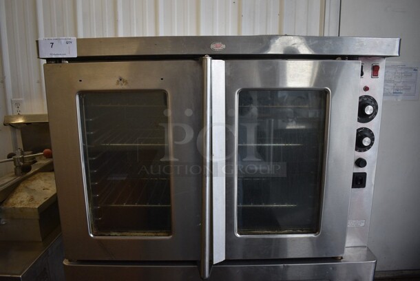 Blodgett Model SHO-100-E Stainless Steel Commercial Electric Powered Full Size Convection Oven w/ View Through Doors, Metal Oven Racks and Thermostatic Controls on Metal Legs. 208 Volts, 3 Phase. 38.5x40.5x57. - Image 3 of 9