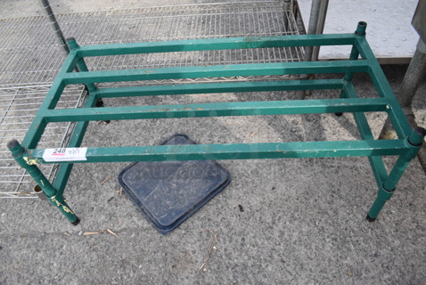 Green Metal Dunnage Rack. 36x18x14.5