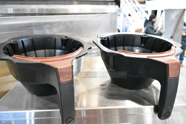 Curtis G4TP2T10A3100 Stainless Steel Commercial Countertop Coffee Machine w/ Hot Water Dispenser and 2 Poly Brew Baskets. 220 Volts, 1 Phase.  - Image 9 of 10