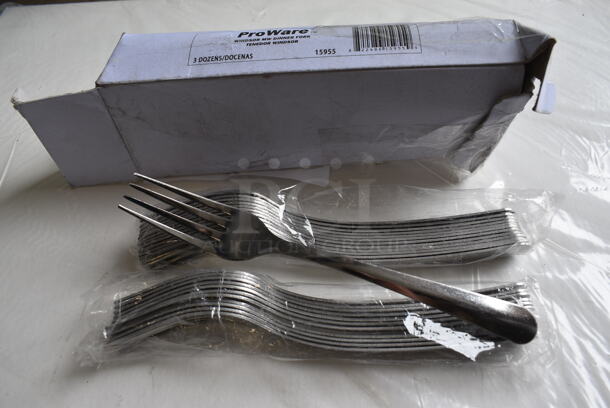 24 BRAND NEW IN BOX! ProWare 15955 Stainless Steel Dinner Forks. 7