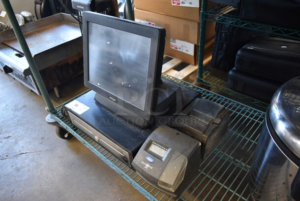 Posiflex POS Monitor w/ Cash Drawer, Star Micronics TSP100 Receipt Printer and Lathem 1500E Time Clock. - Image 2 of 9