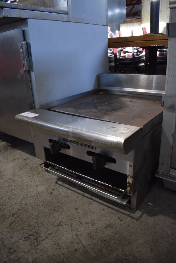 American Range Stainless Steel Commercial Countertop Natural Gas Powered Flat Top Griddle w/ Melter. 24x32x21 - Image 2 of 7