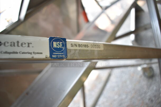 2 Items; Fold Up Cart and Stainless Steel Shelf. Includes 71x23x15. 2 Times Your Bid! - Image 8 of 9