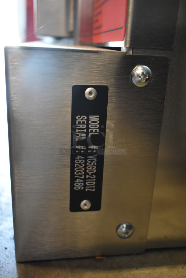 BRAND NEW SCRATCH AND DENT! Vulcan VC5GD-21D1Z Stainless Steel Commercial Stainless Steel Commercial Propane Gas Powered Full Size Commercial Convection Oven w/ View Through Doors, Metal Oven Racks and Thermostatic Controls. See Pictures For Broken Glass Pane on Left Door. - Image 7 of 11