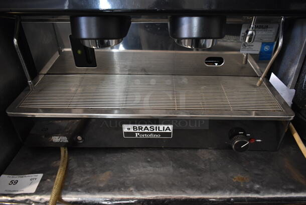 Brasilia Portofino 2GR Stainless Steel Commercial Countertop 2 Group Espresso Machine w/ 2 Steam Wands. 220 Volts.  - Image 5 of 7