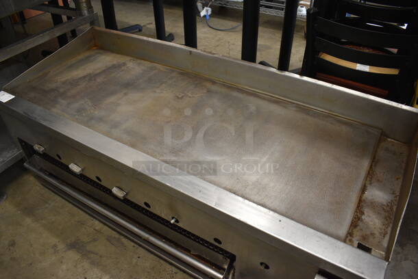 Stainless Steel Commercial Countertop Flat Top Griddle w/ Cheese Melter. 60x28x22 - Image 3 of 7