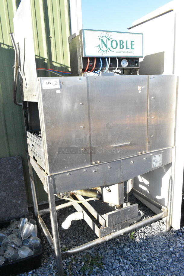 2016 Noble Wareforce II Stainless Steel Commercial Double Rack Straight Pass Through Low Temperature Dishwasher. 115 Volts, 1 Phase.  - Image 1 of 5