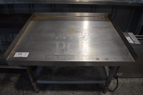 Stainless Steel Commercial Equipment Stand w/ Metal Under Shelf. 36x30x26