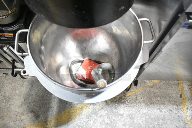 Varimixer W60 Metal Commercial Floor Style 60 Quart Planetary Dough Mixer w/ Stainless Steel Mixing Bowl, Bowl Guard and Dough Hook Attachment. 220 Volts, 3 Phase. - Image 6 of 8