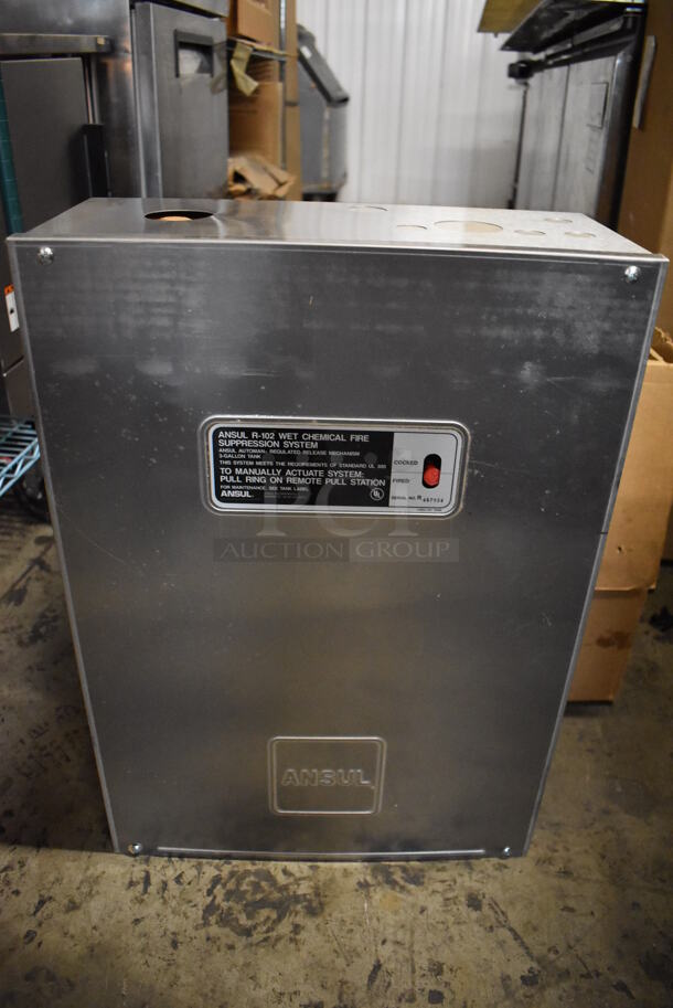BRAND NEW IN BOX! Ansul R-102 Stainless Steel Wet Chemical Fire Suppression System w/ Tank. 17x8x23.5