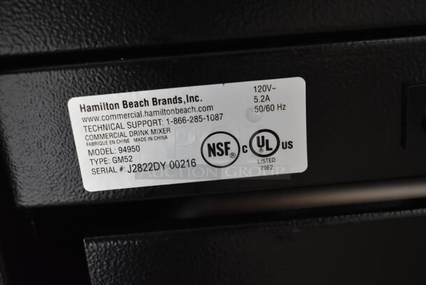 BRAND NEW SCRATCH AND DENT! Hamilton Beach 94950 Metal Commercial Countertop Mix 'N Chill Drink Mixer. 120 Volts, 1 Phase. Tested and Working! - Image 6 of 7