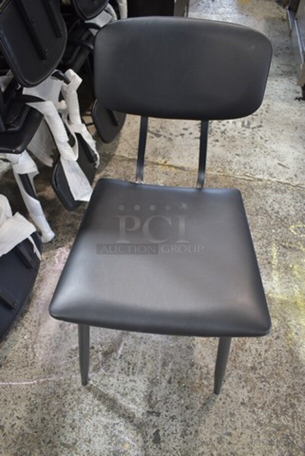 21 BRAND NEW SCRATCH AND DENT! Lancaster Table & Seating 164CMCMBFR Black Metal Dining Height Chair w/ Black Seat and Back Cushion. 21 Times Your Bid! - Image 3 of 7