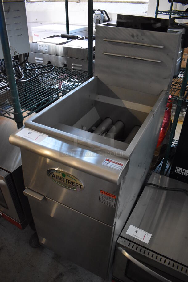 BRAND NEW! 2022 Mainstreet 541FF40N Stainless Steel Commercial Natural Gas Powered Deep Fat Fryer. 90,000 BTU. 15.5x30x48 - Image 2 of 6