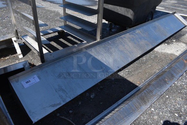 Stainless Steel Shelf w/ Wall Mount Brackets. 108x12x10