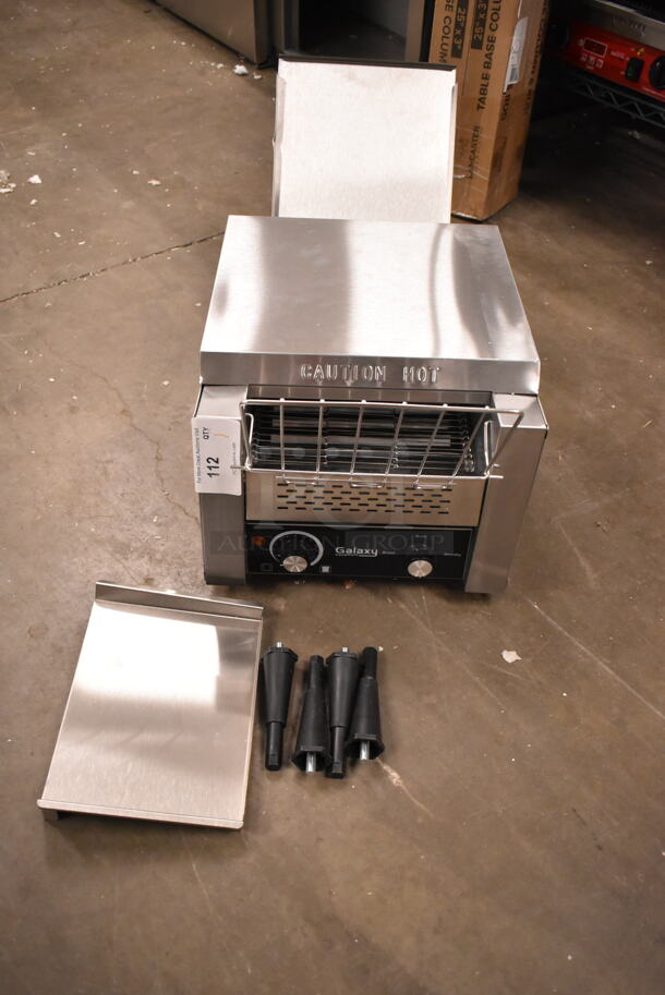 BRAND NEW SCRATCH AND DENT! 2022 Galaxy 177GCT10 Stainless Steel Conveyor Toaster with 3" Opening. 120 Volts, 1 Phase. Tested and Working! - Image 2 of 9