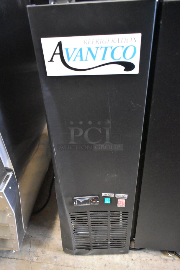 BRAND NEW SCRATCH AND DENT! 2024 Avantco 178UDD4HC  Black Kegerator / Beer Dispenser with (2) 2 Tap Towers - (4) 1/2 Keg Capacity. See Pictures for Dents. 115 Volts, 1 Phase. Tested and Working! - Image 6 of 9