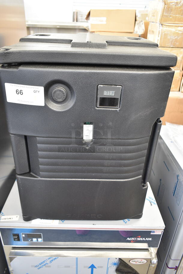 BRAND NEW! Cambro CAM6000 47620 Ultra Pan Carrier® Black Front Loading Insulated Electric (110V, degrees F) Food Pan Carrier - 6 Full-Size Pan Max Capacity. Tested and Working! - Image 2 of 7