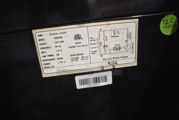 Avantco 360SC80 Metal Mini Cooler Merchandiser. 110-120 Volts, 1 Phase. 18.5x17.5x36. Tested and Working! - Image 5 of 5