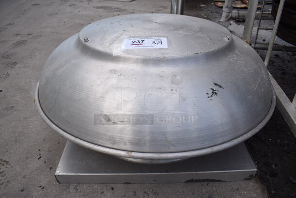 Metal Commercial Rooftop Mushroom Fan. 115 Volts, 1 Phase. 28.5x28.5x13