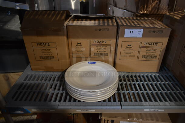 3 Box of 12 BRAND NEW! Tuxton PIDA112 White Ceramic Pasta Bowls. 3 Times Your Bid!