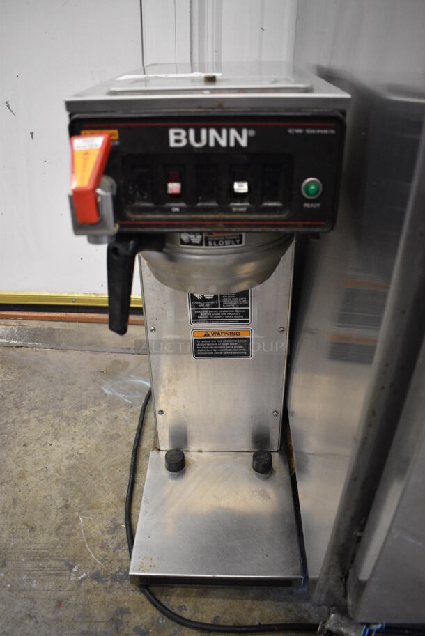 Bunn Model CWTF15-APS Stainless Steel Commercial Countertop Coffee Machine w/ Hot Water Dispenser and Metal Brew Basket. 120 Volts, 1 Phase. 8x21x24