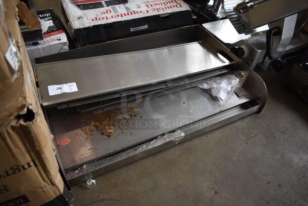 Stainless Steel Griddle Plate w/ Metal Pieces. 34x22.5x6 - Image 3 of 4