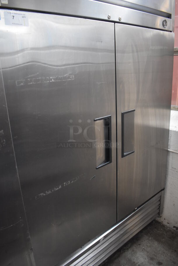 2013 True T-49F ENERGY STAR Stainless Steel Commercial 2 Door Reach In Freezer w/ Poly Coated Racks on Commercial Casters. 115 Volts, 1 Phase. Tested and Working! - Image 2 of 6