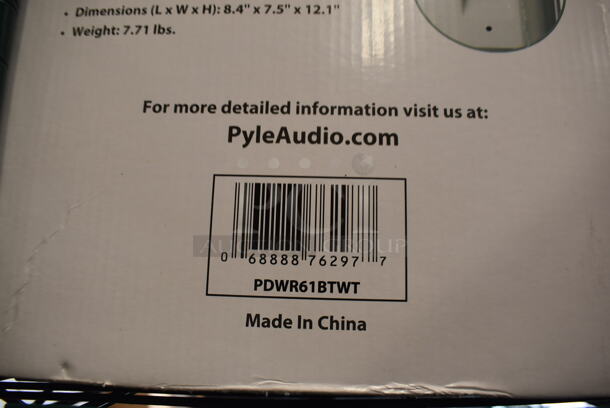 2 Boxes of 2 BRAND NEW Pyle PDWR61BTWT 6.5" Bluetooth Speakers. 8.5x8x12. 2 Times Your Bid! - Image 5 of 6