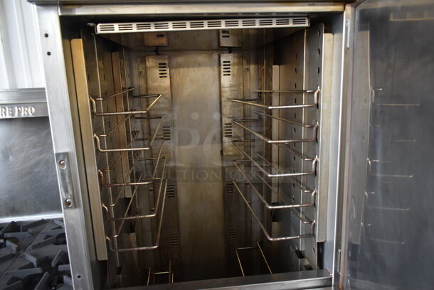 Winston CAT522GJ CVap Stainless Steel Commercial 2 Half Size Door Reach In Warming Holding Cabinet on Commercial Casters. 208 Volts, 3 Phase.  - Image 4 of 6