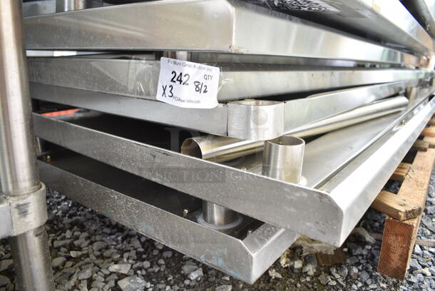 3 BRAND NEW SCRATCH AND DENT! Regency  16-Gauge 304 Stainless Steel Commercial Work Tabletop. 2 600TS3696S 36" x 96" and 1 600TS3096S 30" x 96" Tabletops ONLY. 3 Times Your Bid! - Image 2 of 5