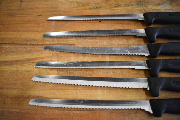 6 Sharpened Stainless Steel Serrated Knives. Includes 15". 6 Times Your Bid! - Image 3 of 5