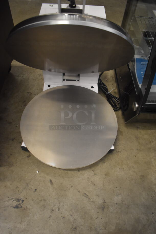 BRAND NEW SCRATCH AND DENT! Estella DPC18P 18" Manual Clamshell Pizza Dough Press - 120V, 1200W 1 Phase. Tested and Working! - Image 4 of 8