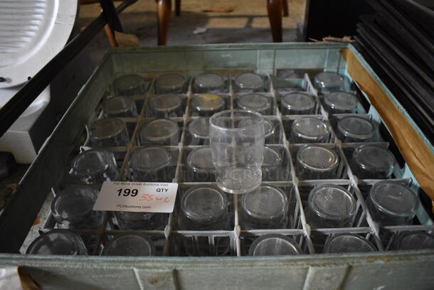 35 Beverage Glasses in Dish Caddy. 2.5x2.5x3.5. 35 Times Your Bid! - Image 2 of 3