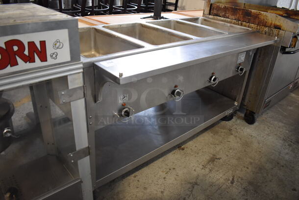Duke EP304 M Stainless Steel Commercial Electric Powered 4 Bay Steam Table w/ Under Shelf on Commercial Casters. 208 Volts, 1 Phase. 60x29.5x33 - Image 3 of 8