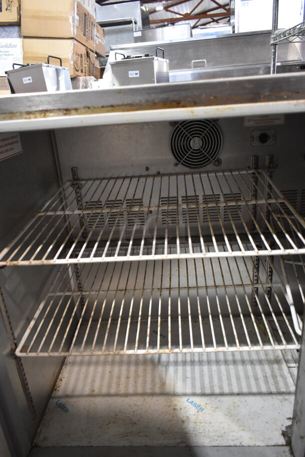 Silver King SKF48 Stainless Steel Commercial 2 Door Undercounter Freezer on Commercial Casters. 115 Volts, 1 Phase. Tested and Working! - Image 3 of 5
