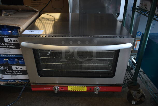BRAND NEW SCRATCH AND DENT! Avantco 177CO16 Stainless Steel Commercial Countertop Electric Powered Half Size Convection Oven. 120 Volts, 1 Phase. Tested and Working! - Image 2 of 6