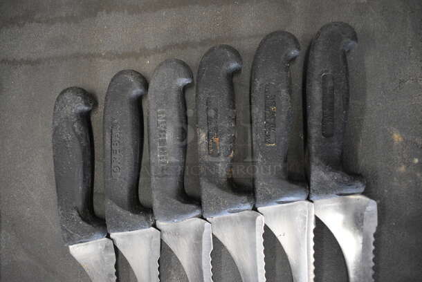6 Sharpened Stainless Steel Serrated Knives. Includes 14". 6 Times Your Bid! - Image 3 of 4