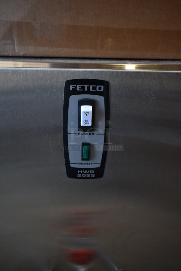 BRAND NEW SCRATCH AND DENT! 2023 Fetco HWB-25 H25011 Stainless Steel Commercial Countertop 25 Gallon Hot Water Dispenser. 120/208-240 Volts, 3 Phase.  - Image 3 of 5