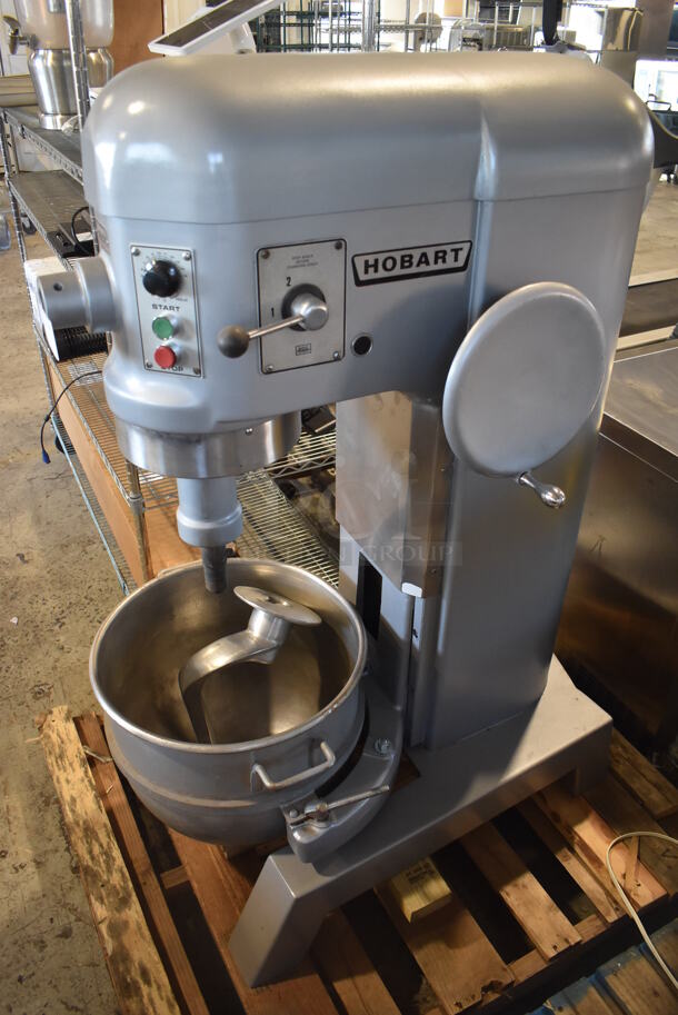 REFURBISHED! Hobart P 660 Metal Commercial Floor Style 60 Quart Planetary Dough Mixer w/ Stainless Steel Mixing Bowl and Dough Hook Attachment. 240 Volts, 1 Phase. Unit Has Been Professionally Refurbished! 28x40x56 - Image 10 of 10