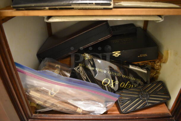 CUSTOM MADE! Wooden Single Door Cigar Humidor w/ Contents. - Image 8 of 9